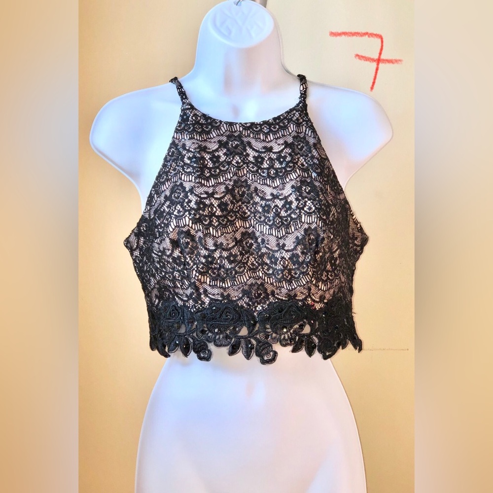 Sequined crop top